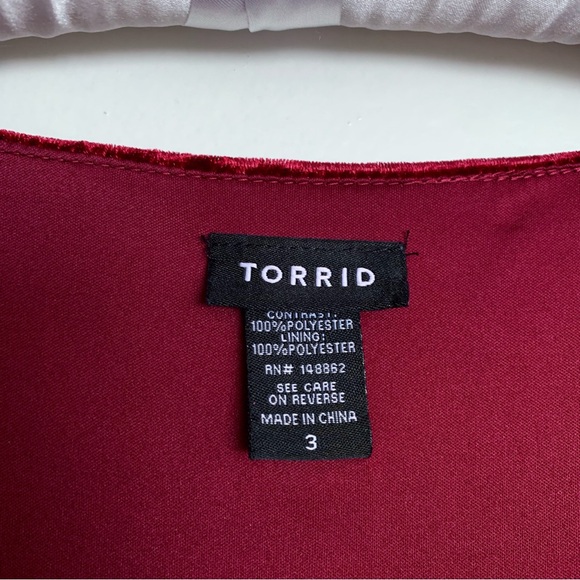 Torrid Crushed Velvet Dress - Picture 4 of 8